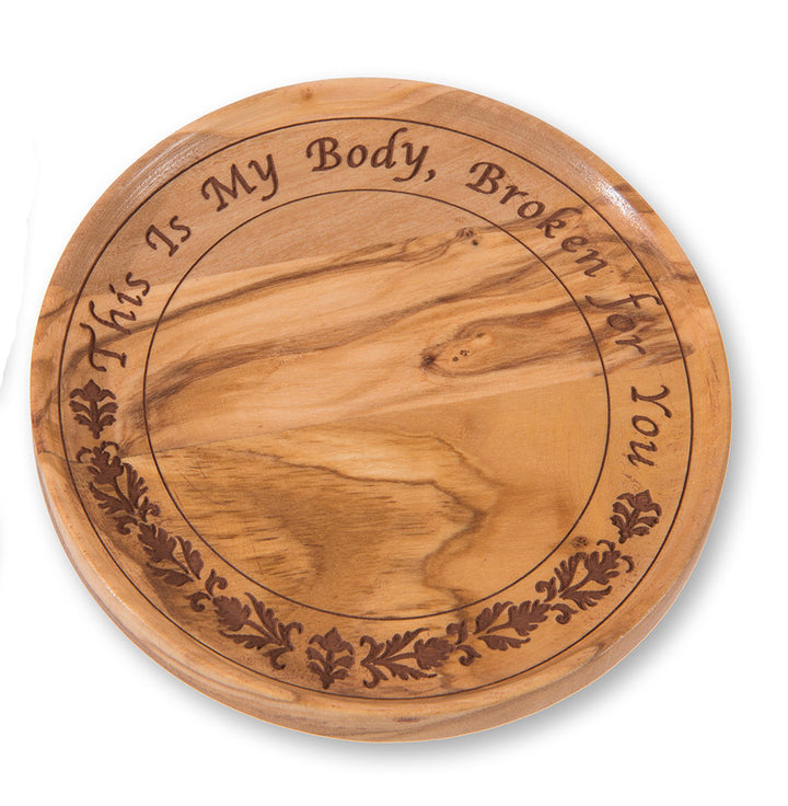 Olivewood Communion Plate