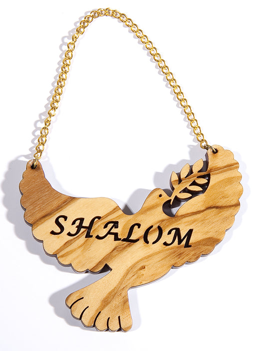 Olive Wood Dove Ornament