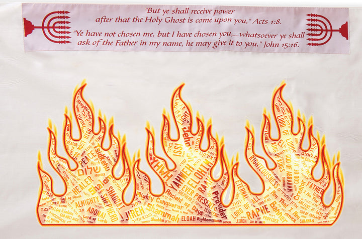 Fire Names of God Prayer Shawl