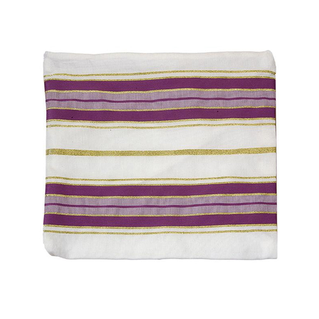 Purple & White Acrylic Tallit Bag - Holy Land Gifts
