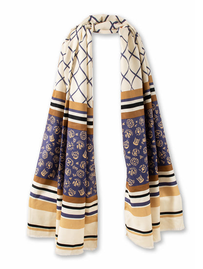 Blue Biblical Scarf