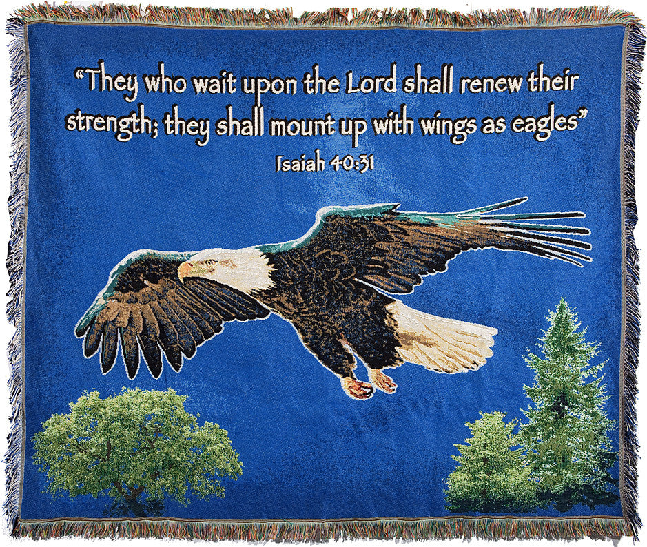 On Eagle's Wings Woven Blanket