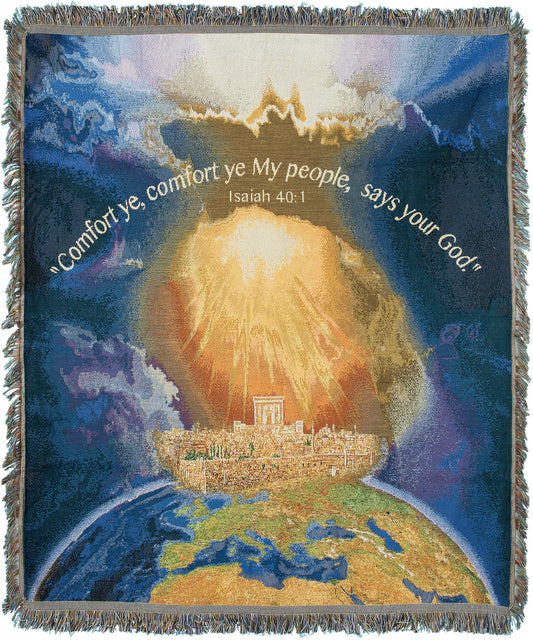 Isaiah 40:1 Woven Blanket