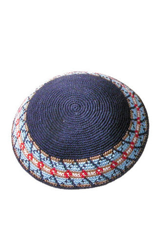 Crocheted Blue Kippah