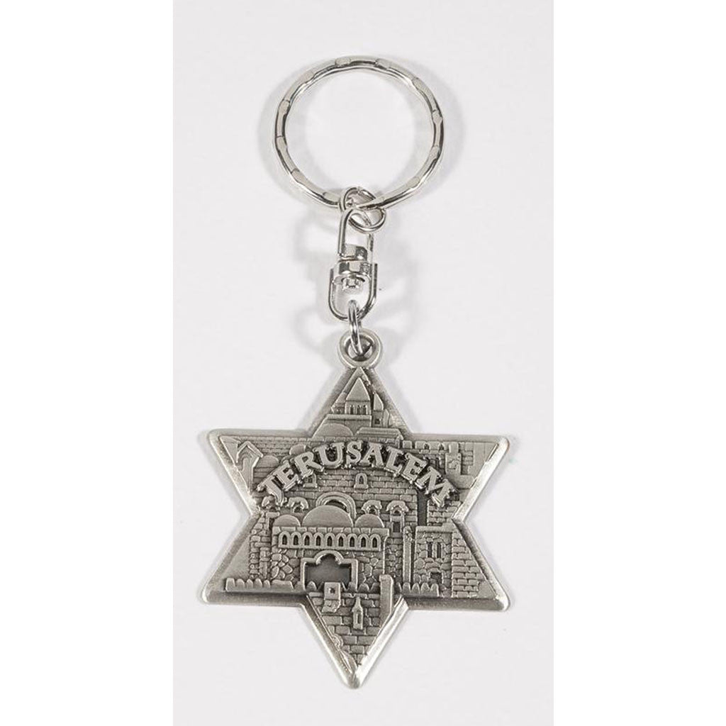 Keychain Star of David Jerusalem - Holy Land Gifts