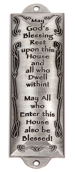 House Blessing Pewter Mezuzah