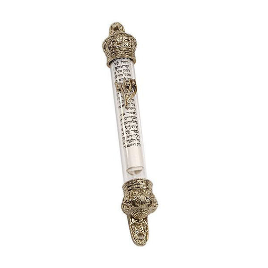 Sealed Scroll Gold-Tone Mezuzah - Holy Land Gifts