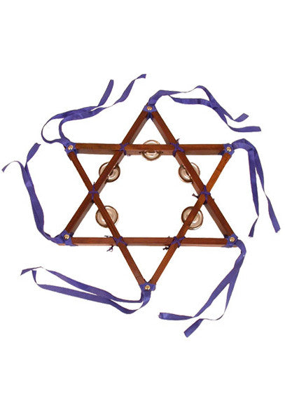 Star of David Rosewood Tambourine - Holy Land Gifts