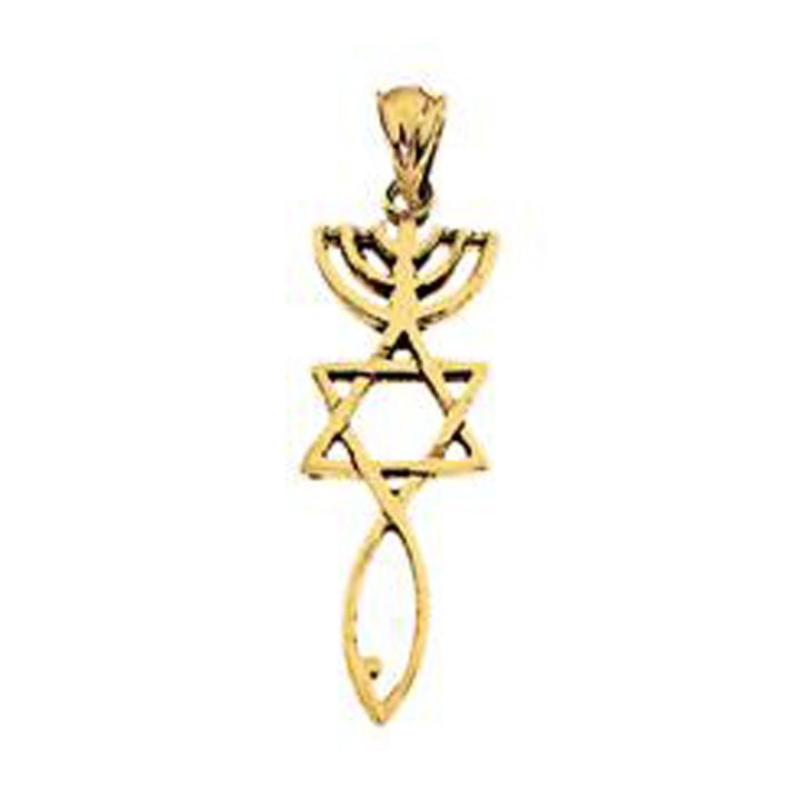 Messianic Roots Seal Gold-Plated Necklace - Holy Land Gifts
