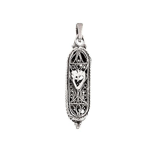 Mezuzah "SHIN" Silver Necklace - Holy Land Gifts