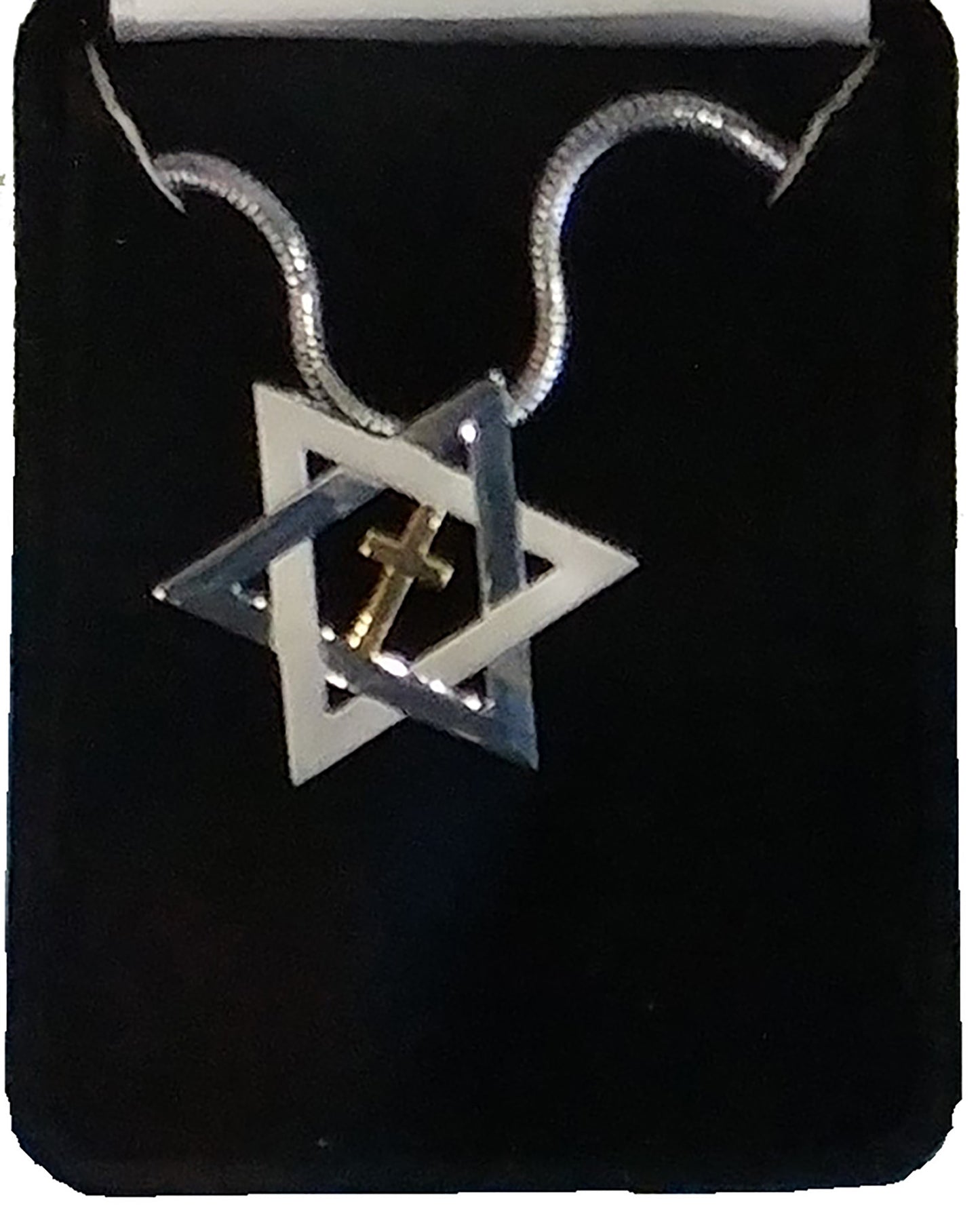 Star of David and Cross Necklace