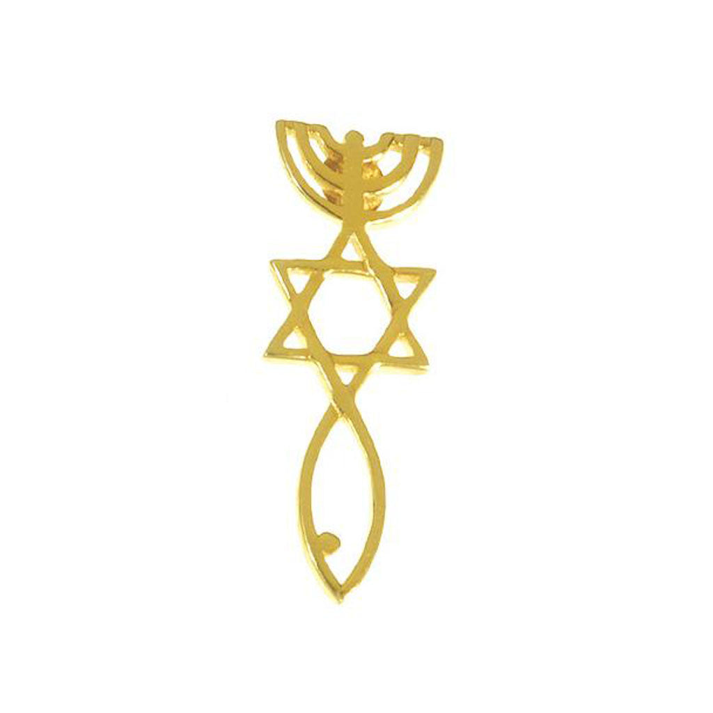 Messianic Roots Symbol Lapel Pin - Holy Land Gifts