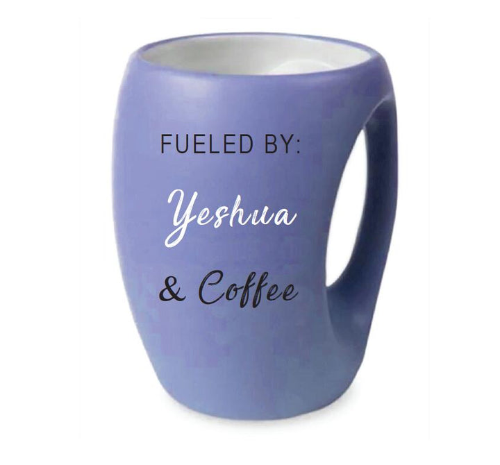 Fueled By Yeshua Coffee Mug Purple - Holy Land Gifts