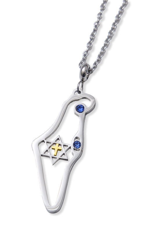 Map of Israel Necklace