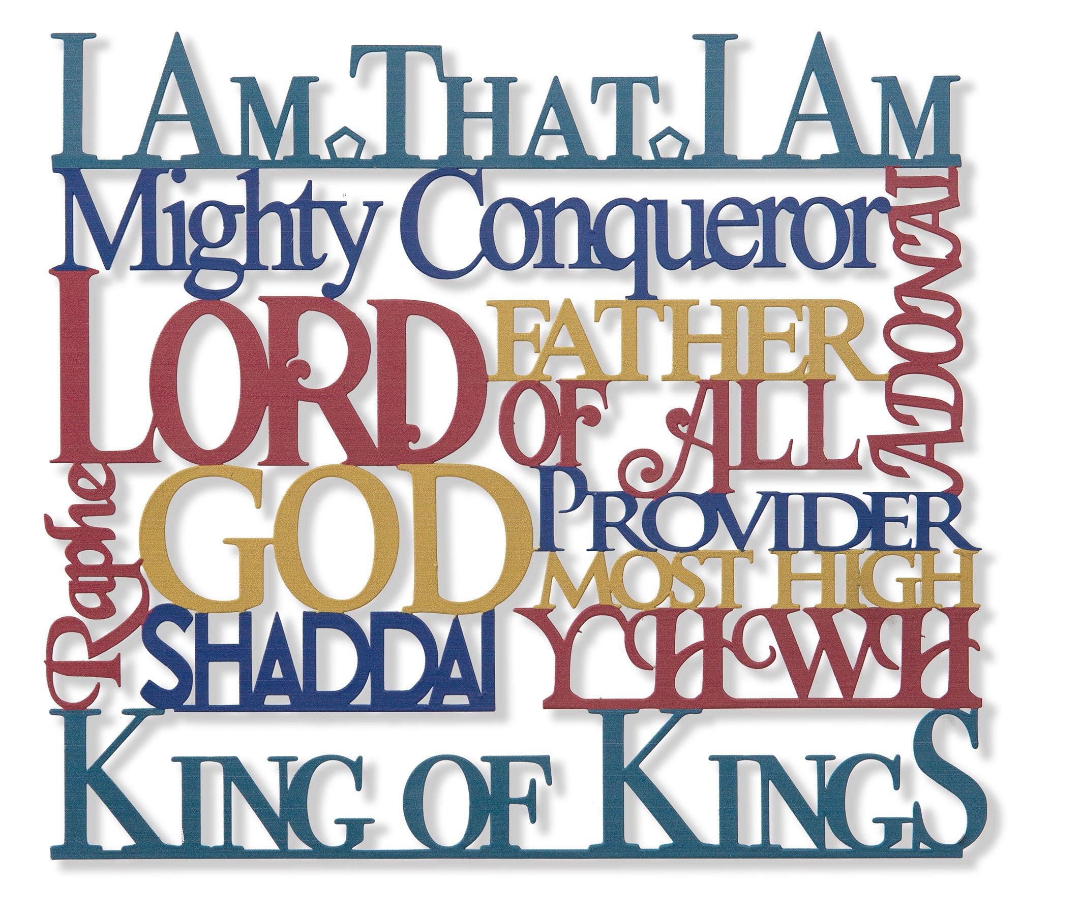 Names of God Cut Out Wall Art Holy Land Gifts