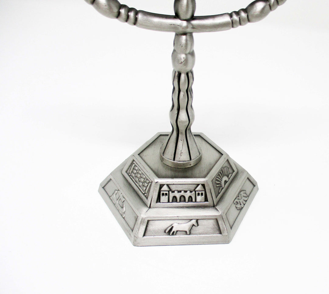 12 Tribes Symbols Silver Menorah